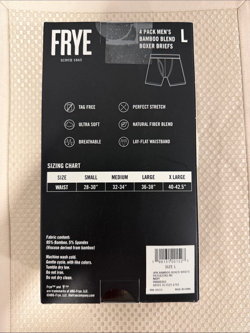 FRYE Blue Gray FlyβFront Bamboo Blend Boxer Briefs Pack of 4 - Picture 11 of 15
